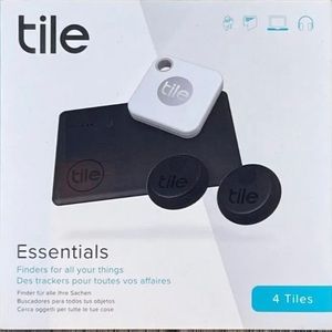 TILE Essentials 4-Piece Tracker & Item Locator. Sealed Brand New In Box